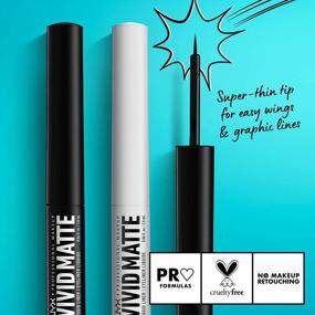 img 3 attached to NYX PROFESSIONAL MAKEUP Vivid Matte Liquid Liner, Smear-Resistant Eyeliner With Precise Tip - White
