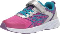 ๐ saucony girls' fuchsia running shoes with alternative closure logo