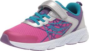 img 4 attached to 👟 Saucony Girls' Fuchsia Running Shoes with Alternative Closure