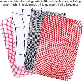 img 3 attached to Aneco 4 Pairs Of Plus Size Cross Mesh Fishnet Tights – Sexy Pantyhose Stockings For Thigh High Fashion
