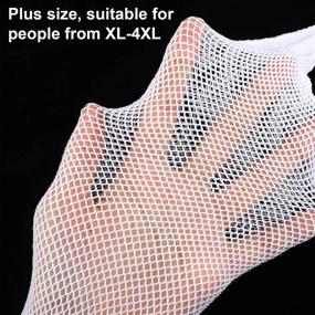 img 1 attached to Aneco 4 Pairs Of Plus Size Cross Mesh Fishnet Tights – Sexy Pantyhose Stockings For Thigh High Fashion