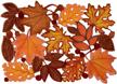 enhance your fall decor with simhomsen's set of 4 embroidered leaves table place-mats - perfect addition to thanksgiving and autumn harvest festivities! logo