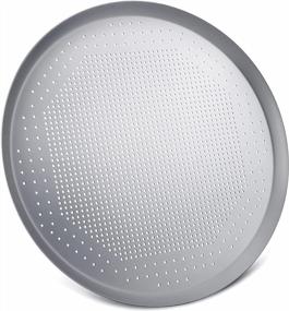 img 4 attached to 15 Inch Pizza Pan With Holes - Perforated Food Network Round Tray Crisper Heavy Duty Aluminum Alloy Bakeware For Home Restaurant Kitchen Grill By Beasea