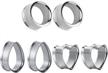 pack of 6 stainless steel double flare ear plugs in large sizes for flesh piercing, screw fit tunnels for gauging ears from 0g to 1 inch (8mm-25mm) by tbosen logo