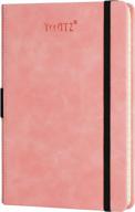 ежедневник премиум-класса из розовой кожи с прочным твердым переплетом, держателем для ручек и бумагой цвета слоновой кости плотностью 120 г/м2 - идеально подходит для студентов и профессионалов логотип