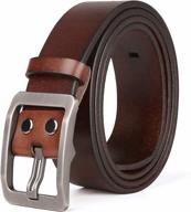 zlyc men's genuine leather dress belts - classic casual style for jeans & pants with 1.5 inch width logo
