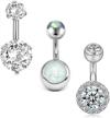 surgical stainless steel short bar belly button ring 6mm 1/4" body piercing jewelry logo