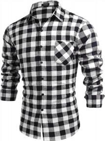 img 4 attached to COOFANDY Men's Fitted Designer 👔 Shirts: Superior Sleeve Style for Fashionable Men