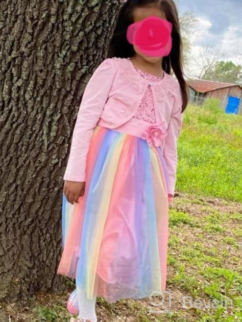 img 1 attached to 💐 Shop the Vibrant JerrisApparel Flower Rainbow Birthday Pageant Girls' Clothing Collection review by Nadia Miller