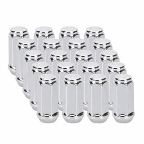 img 4 attached to 20PCS Chrome Closed End Bulge Acorn Lug Nuts With 1.89 Inch Length, Cone Seat And 3/4" Hex - Compatible With Tj Jk Cherokee Liberty Mustang Ranger Aftermarket Wheels - Ideal For 1/2X Threads
