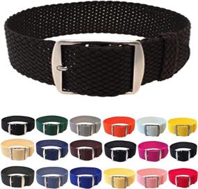 img 1 attached to Wrist Style Perlon Watch Strap Men's Watches , Watch Bands