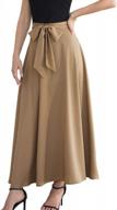 безупречно элегантная: макси-юбка трапециевидной формы с высокой талией souqfone, узлом спереди и плиссированным дизайном для женщин логотип