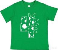 🎉 7 ate 9 apparel kids 4 birthday dinosaur four dino spike tee: perfect party attire for your little ones! logo