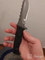 img 1 attached to OERLA TAC OL-0021SD Fixed Blade Knife: 420HC Stainless Steel Camping Hunting Survival EDC With G10 Handle And Kydex Sheath (Black) review by Bruno Gilbert