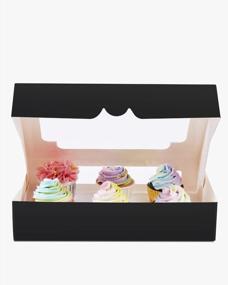 img 3 attached to Stylish And Convenient Yotruth Cookie Box With Window For 12X8X2.5" Cookies - Pack Of 25
