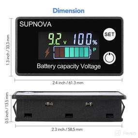 img 1 attached to 🔋 SUPNOVA Battery Monitor: Versatile Voltage & Capacity Tester with Buzzer Alarm - 12v to 72v Car & Golf Cart Battery Indicator Meter