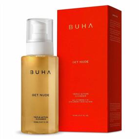 img 4 attached to Rejuvenate Dry Skin With Buha Get Nude Triple-Action Face Cleanser - Hyaluronic Acid, Vitamin C, E & AHA!