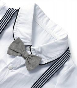 img 2 attached to 👶 HMD Baby Boy Gentleman White Shirt Bowtie Tuxedo Onesie Jumpsuit Overall Romper (0-18 Months) - Enhanced SEO