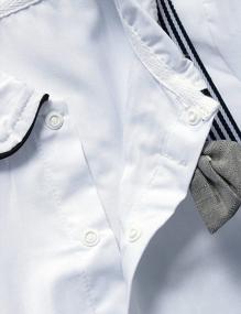img 1 attached to 👶 HMD Baby Boy Gentleman White Shirt Bowtie Tuxedo Onesie Jumpsuit Overall Romper (0-18 Months) - Enhanced SEO