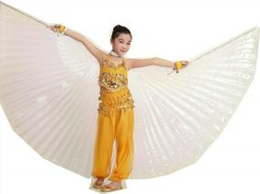 img 2 attached to MUNAFIE Kids Halloween Belly Dance Isis Wings Costume For Enhanced Search Engine Visibility