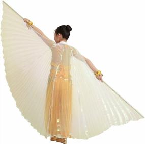 img 4 attached to MUNAFIE Kids Halloween Belly Dance Isis Wings Costume For Enhanced Search Engine Visibility