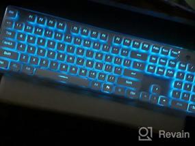img 7 attached to Перезаряжаемая игровая клавиатура и мышь с RGB-подсветкой, 64 клавиши, двухцветная клавиатура, мышь Crack Light Up и коврик для мыши — идеально подходит для ПК, MAC и геймеров — FELICON