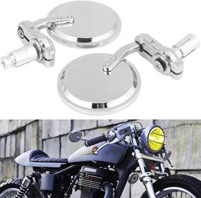 img 3 attached to 🛵 Optimized Motorcycle Bar End Mirrors - Round Convex Rear View Side Mirror, Compatible With Sportster 883, Street Bike, Dirt Bike, Cruiser, and Chopper