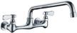 nsf certified wall mounted utility faucet for kitchen and laundry with dual handles and swivel spout by homevacious logo
