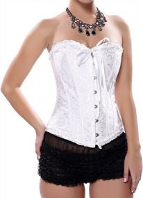 img 3 attached to Blidece Women'S Sexy Bow Lace Corset Bustier Bodyshaper Top Bodice S-6XL