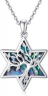 потрясающее ожерелье с подвеской в ​​виде кельтского узла с раковиной из морского ушка из серебра 925 пробы - идеально подходит для женщин логотип