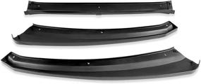 img 1 attached to 🚗 DNA Motoring Carbon Fiber Look Front Bumper Lip with Vertical Stabilizers - 3Pc Replacement for 2016-2018 Focus