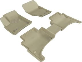 img 4 attached to 3D MAXpider L1PO00001502 Complete Set Custom Fit All-Weather Floor Mat For Select Porsche Cayenne Models - Kagu Rubber (Tan)