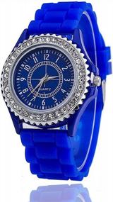 img 2 attached to Wholesale Women'S Silicone Band Watches Pack With Rhinestone Wristwatch - CdyBox