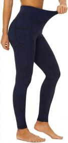 img 2 attached to Women'S High Waisted Yoga Leggings With Pockets - Tummy Control Workout Stretch Pants