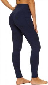 img 3 attached to Women'S High Waisted Yoga Leggings With Pockets - Tummy Control Workout Stretch Pants