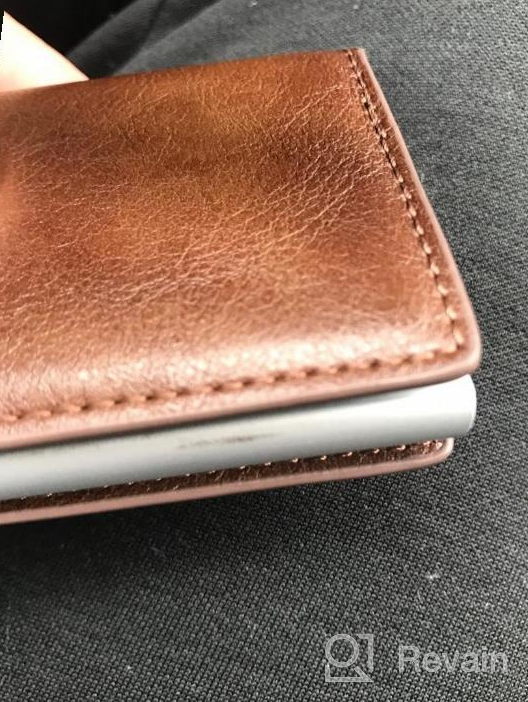 img 1 attached to Streamlined Leather Credit Aluminum Ejector: The Ultimate Men's Wallet Solution review by James Daniels