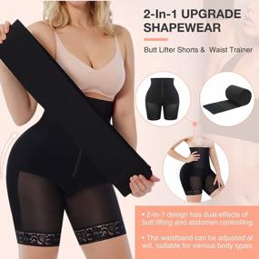 img 3 attached to Shape & Slim Your Figure With FeelinGirl Shapewear For Women - Tummy Control, Butt Lifter, Thigh Slimmer Shorts W/ Removable Waist Wrap