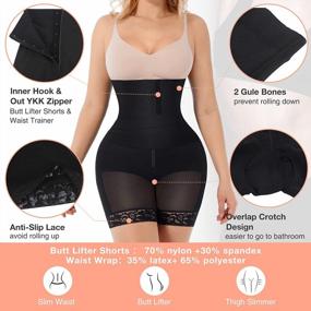 img 2 attached to Shape & Slim Your Figure With FeelinGirl Shapewear For Women - Tummy Control, Butt Lifter, Thigh Slimmer Shorts W/ Removable Waist Wrap