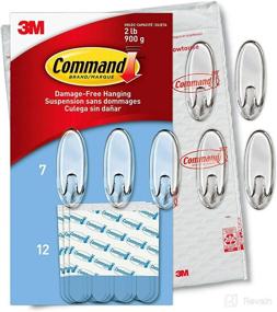 img 4 attached to 📦 Command CL091-7NA Clear Medium Hooks: 7-Pack for Organized Spaces