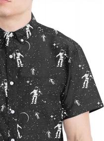 img 2 attached to Visive Men'S Short Sleeve Button Down Printed Shirts - Explore 45+ Unique Novelty Prints In Sizes S To 4XL