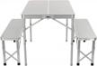 portable aluminum folding camping picnic table & chair bench set - magshion logo