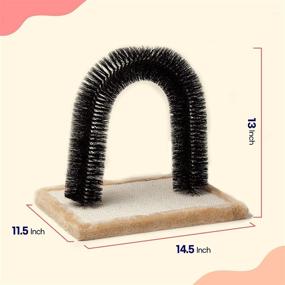 img 2 attached to MyAhtty Cat Self Groomers and Scratchers: Enhance Indoor Cat's Well-being with Grooming Arch and Sisal Scratching Pad