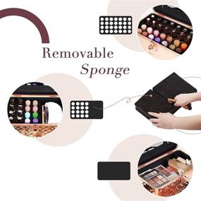 img 1 attached to Makeup Train Case Professional Makeup Organizer Case With Drawer Mirror Extra Large Makeup Manicure Accessory With Dividers Travel Cosmetic Case For Cosmetologist Nail Tech Kits Makeup Case Rose Gold