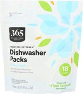 🌿 365 by whole foods market, unscented dish pods powdered detergent, 18 count, 9.5 ounce logo