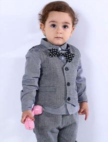 img 3 attached to Комплект одежды Abolai Baby Boys из 3 предметов: рубашка, жилет и брюки