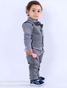 img 2 attached to Комплект одежды Abolai Baby Boys из 3 предметов: рубашка, жилет и брюки