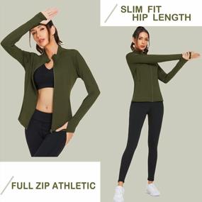 img 1 attached to Breathable Zip-Up Women'S Workout Jacket For Running And Fitness - Slim Fit Sportswear Top By Pinspark