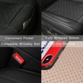 img 2 attached to 2PCS Luxury PU Leather Car Seat Covers Protectors For Front Seat Bottoms