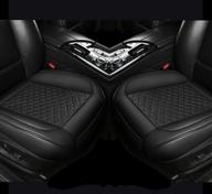 2pcs luxury pu leather car seat covers protectors for front seat bottoms logo