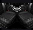 2pcs luxury pu leather car seat covers protectors for front seat bottoms logo